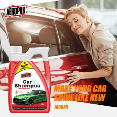 Aeropak 1000ml Professional High Foaming & Ceramic Coating Safe Lemon Fragrance Car Shampoo with Wax Plastic Bottle